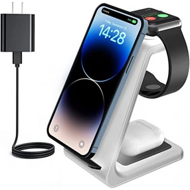 Wireless Charging Station  - 3 in 1 Wireless Charger Dock Stand Watch and Phone Charger Station