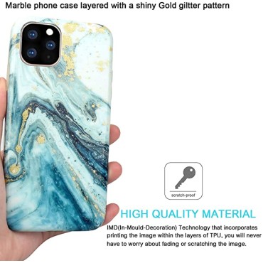 501 Case Gold Sparkle Glitter Marble Slim Shockproof