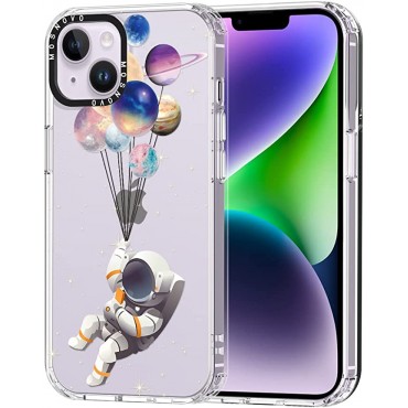 Clear TPU Shockproof Bumper Phone Case Cover with Astronaut Designed 